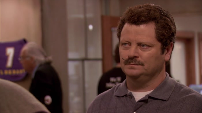 RON, ARE YOU MAD AT ME? 'CAUSE WITHOUT EYEBROWS, I CAN'T REALLY TELL. 