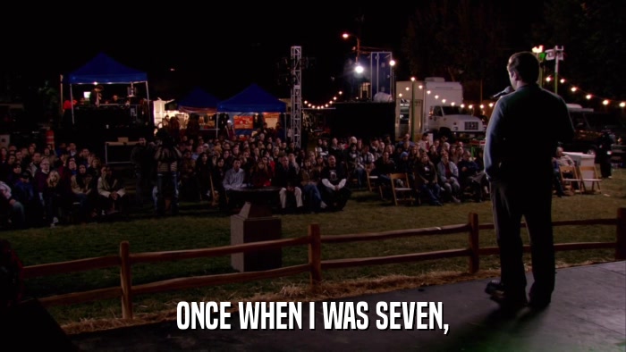 ONCE WHEN I WAS SEVEN,  