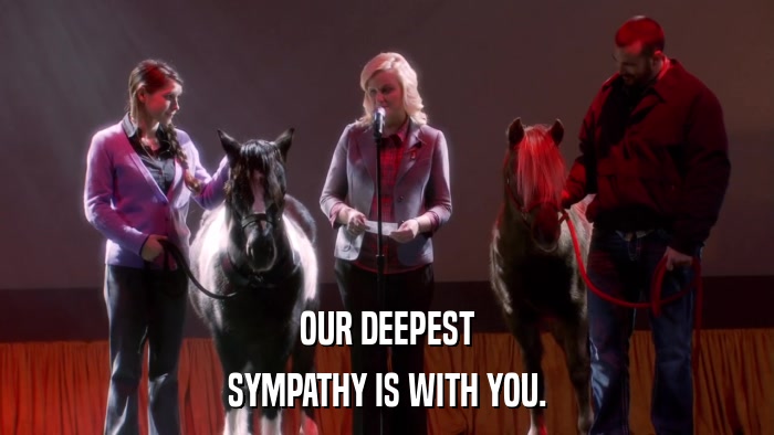 OUR DEEPEST SYMPATHY IS WITH YOU. 
