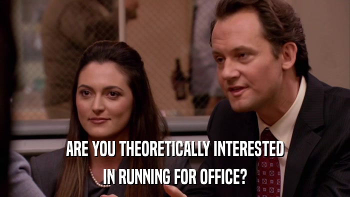 ARE YOU THEORETICALLY INTERESTED IN RUNNING FOR OFFICE? 