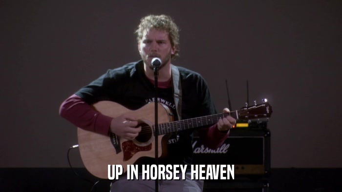 UP IN HORSEY HEAVEN  