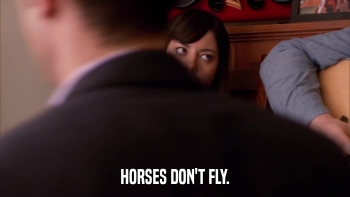 HORSES DON'T FLY.  