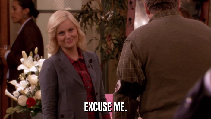 EXCUSE ME.  