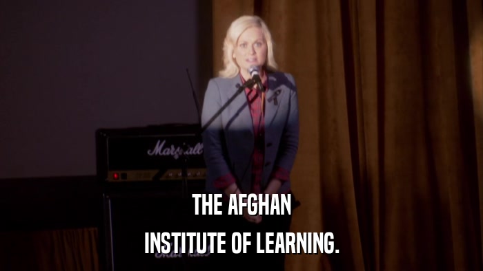 THE AFGHAN INSTITUTE OF LEARNING. 
