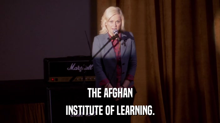 THE AFGHAN INSTITUTE OF LEARNING. 