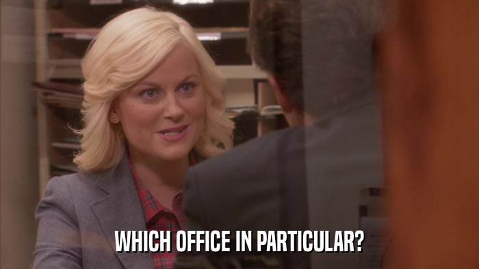 WHICH OFFICE IN PARTICULAR?  