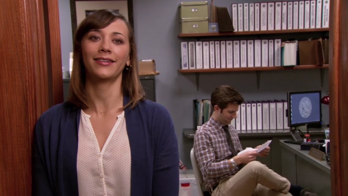 AND BEN AND LESLIE, WHO SECRETLY MEET HERE... 