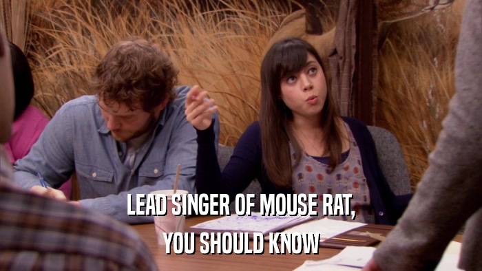LEAD SINGER OF MOUSE RAT, YOU SHOULD KNOW 