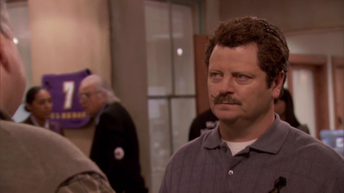 RON, ARE YOU MAD AT ME? 'CAUSE WITHOUT EYEBROWS, I CAN'T REALLY TELL. 