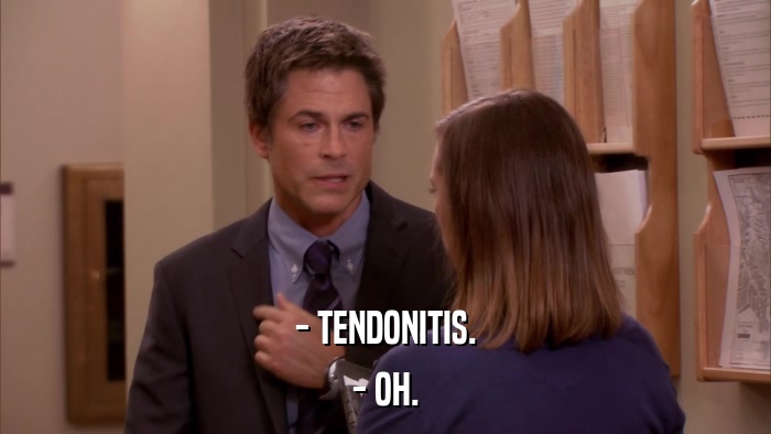- TENDONITIS. - OH. 