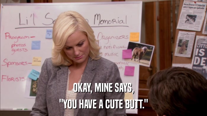 OKAY, MINE SAYS, 