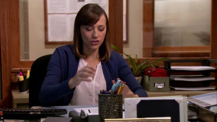 MMM-HMM. LESLIE'S BUSY, SHE'S WORKING ON 