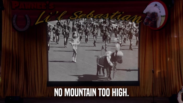 NO MOUNTAIN TOO HIGH.  