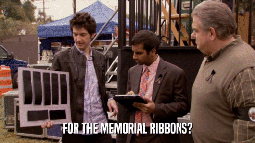 FOR THE MEMORIAL RIBBONS?  