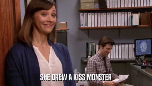 SHE DREW A KISS MONSTER  