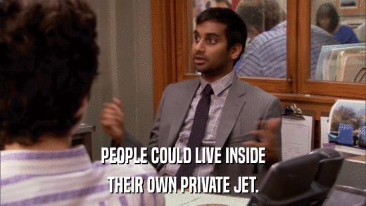 PEOPLE COULD LIVE INSIDE THEIR OWN PRIVATE JET. 