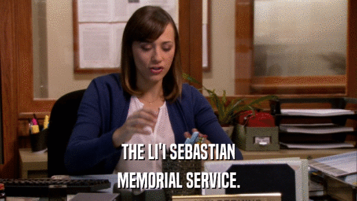 THE LI'I SEBASTIAN MEMORIAL SERVICE. 