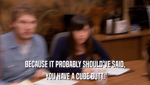 BECAUSE IT PROBABLY SHOULD'VE SAID, 