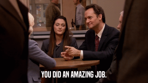 YOU DID AN AMAZING JOB.  