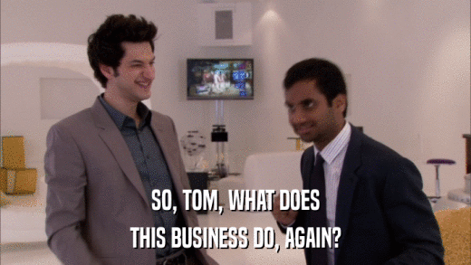 SO, TOM, WHAT DOES THIS BUSINESS DO, AGAIN? 