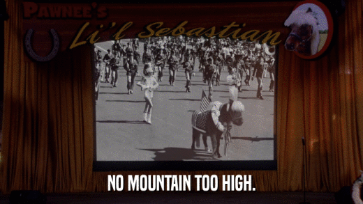 NO MOUNTAIN TOO HIGH.  
