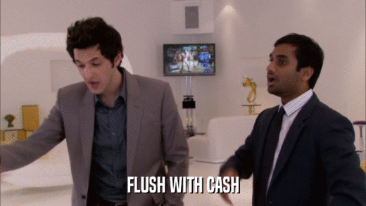 FLUSH WITH CASH  