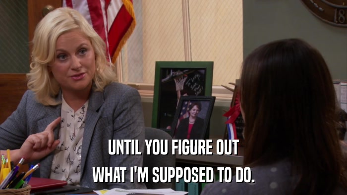UNTIL YOU FIGURE OUT WHAT I'M SUPPOSED TO DO. 