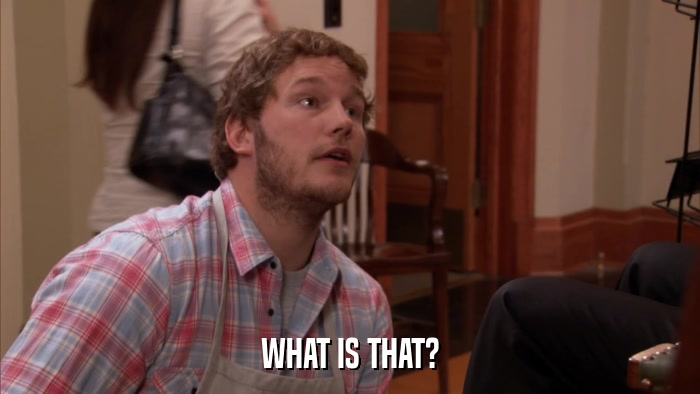 WHAT IS THAT?  