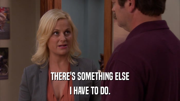 THERE'S SOMETHING ELSE I HAVE TO DO. 