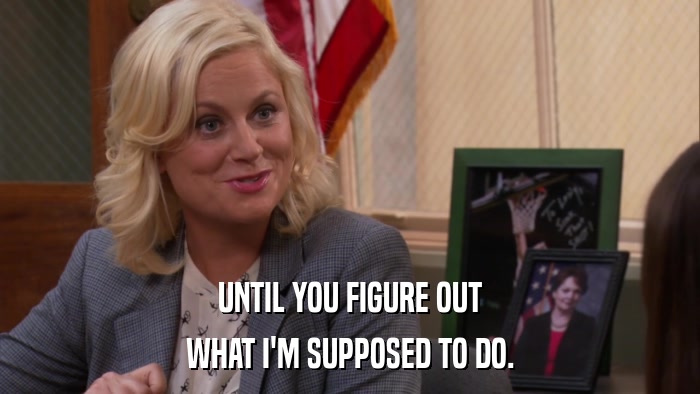 UNTIL YOU FIGURE OUT WHAT I'M SUPPOSED TO DO. 