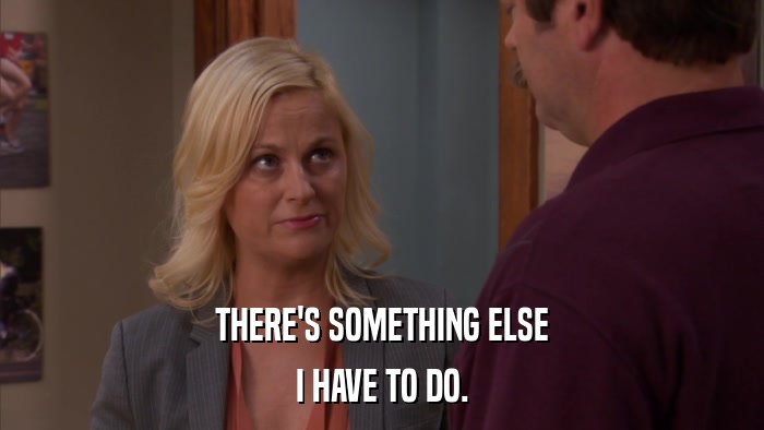 THERE'S SOMETHING ELSE I HAVE TO DO. 