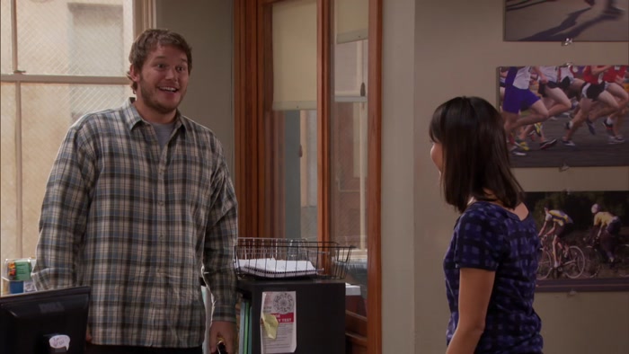 ANDY, YOU ARE NOW LESLIE'S ASSISTANT. 