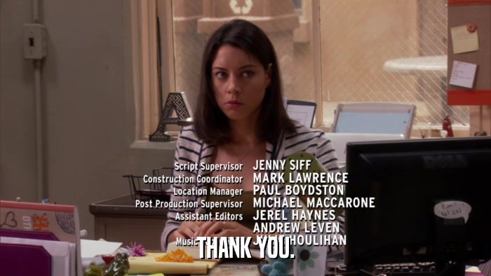 THANK YOU.  