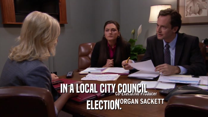IN A LOCAL CITY COUNCIL ELECTION. 