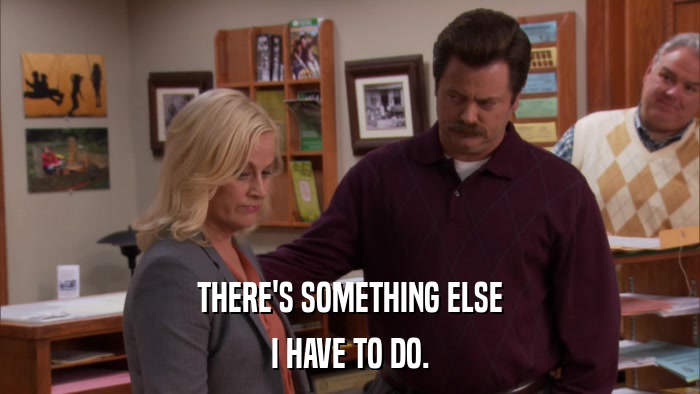 THERE'S SOMETHING ELSE I HAVE TO DO. 