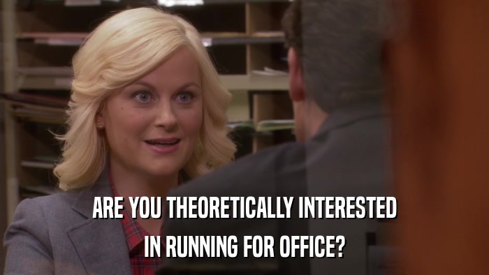 ARE YOU THEORETICALLY INTERESTED IN RUNNING FOR OFFICE? 