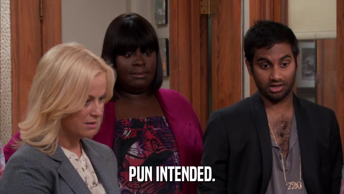 PUN INTENDED.  