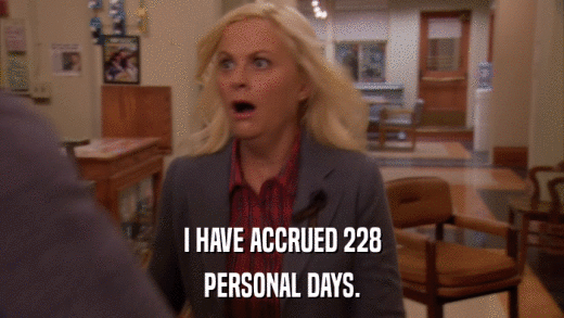 I HAVE ACCRUED 228 PERSONAL DAYS. 