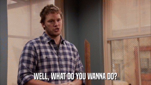 WELL, WHAT DO YOU WANNA DO?  