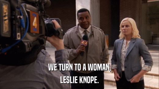 WE TURN TO A WOMAN, LESLIE KNOPE. 
