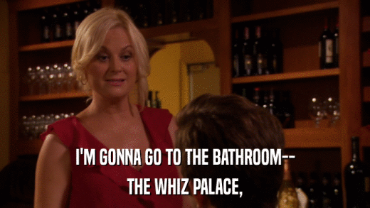 I'M GONNA GO TO THE BATHROOM-- THE WHIZ PALACE, 
