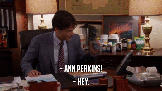 - ANN PERKINS! - HEY. 