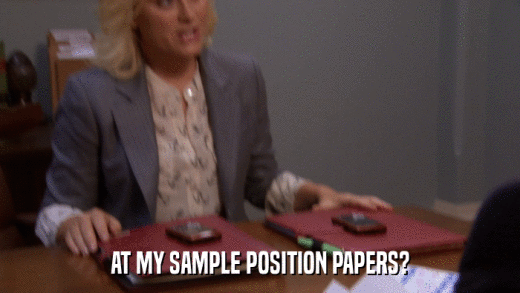 AT MY SAMPLE POSITION PAPERS?  