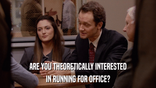 ARE YOU THEORETICALLY INTERESTED IN RUNNING FOR OFFICE? 