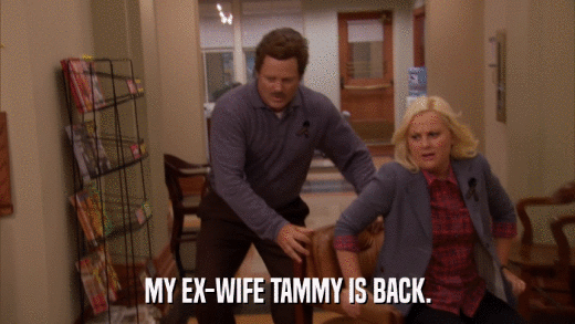 MY EX-WIFE TAMMY IS BACK.  