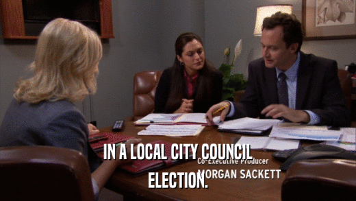 IN A LOCAL CITY COUNCIL ELECTION. 