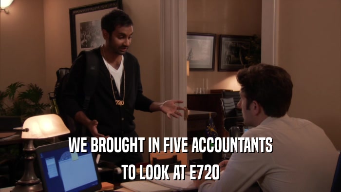 WE BROUGHT IN FIVE ACCOUNTANTS TO LOOK AT E720 
