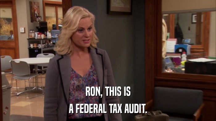 RON, THIS IS A FEDERAL TAX AUDIT. 