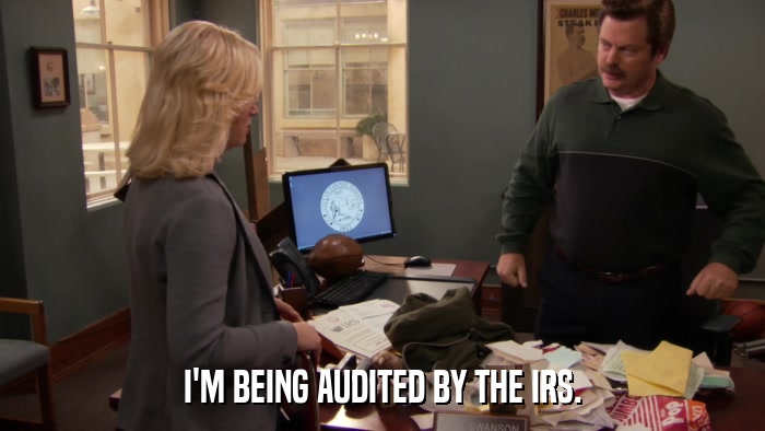 I'M BEING AUDITED BY THE IRS.  