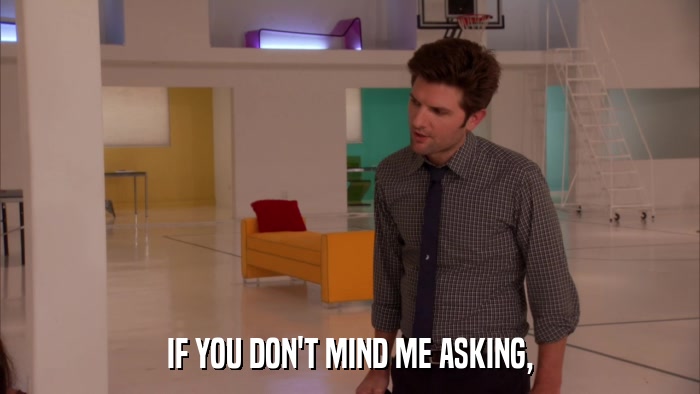 IF YOU DON'T MIND ME ASKING,  